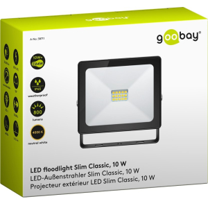 LED Strålkastare, 10 W, Slim Classic