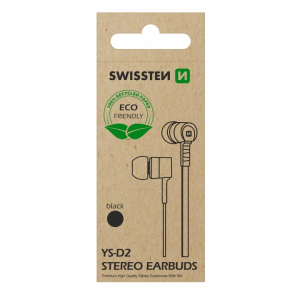 SWISSTEN EARBUDS BLACK (ECO PACK)