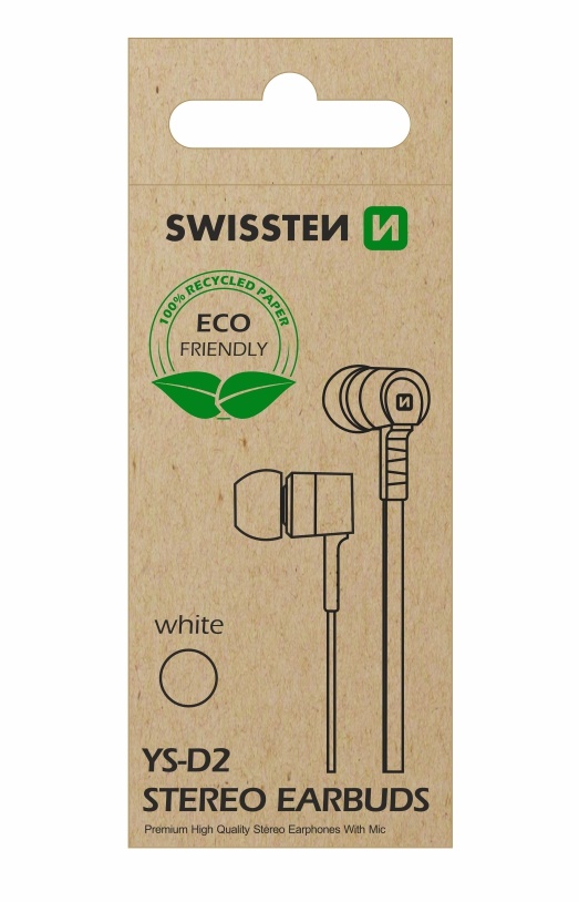 SWISSTEN EARBUDS WHITE (ECO PACK)