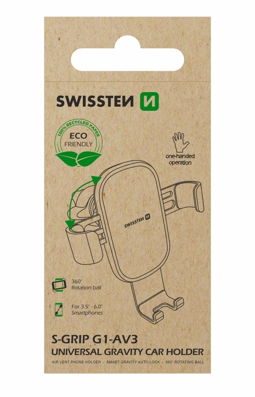 SWISSTEN GRAVITY CAR HOLDER (ECO PACK)