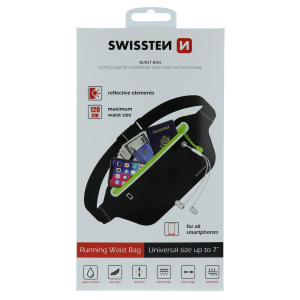 SWISSTEN Midjeväska med Reflex - Svart