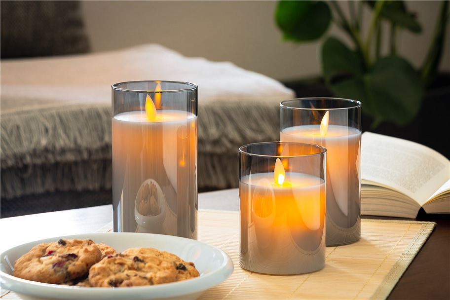 Goobay Batteridrivna LED-blockljus i glas 3-p - Bild 3