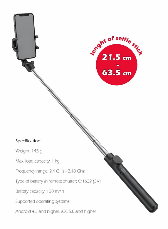 SWISSTEN BT Selfie-stativ Aluminum PRO - Bild 4
