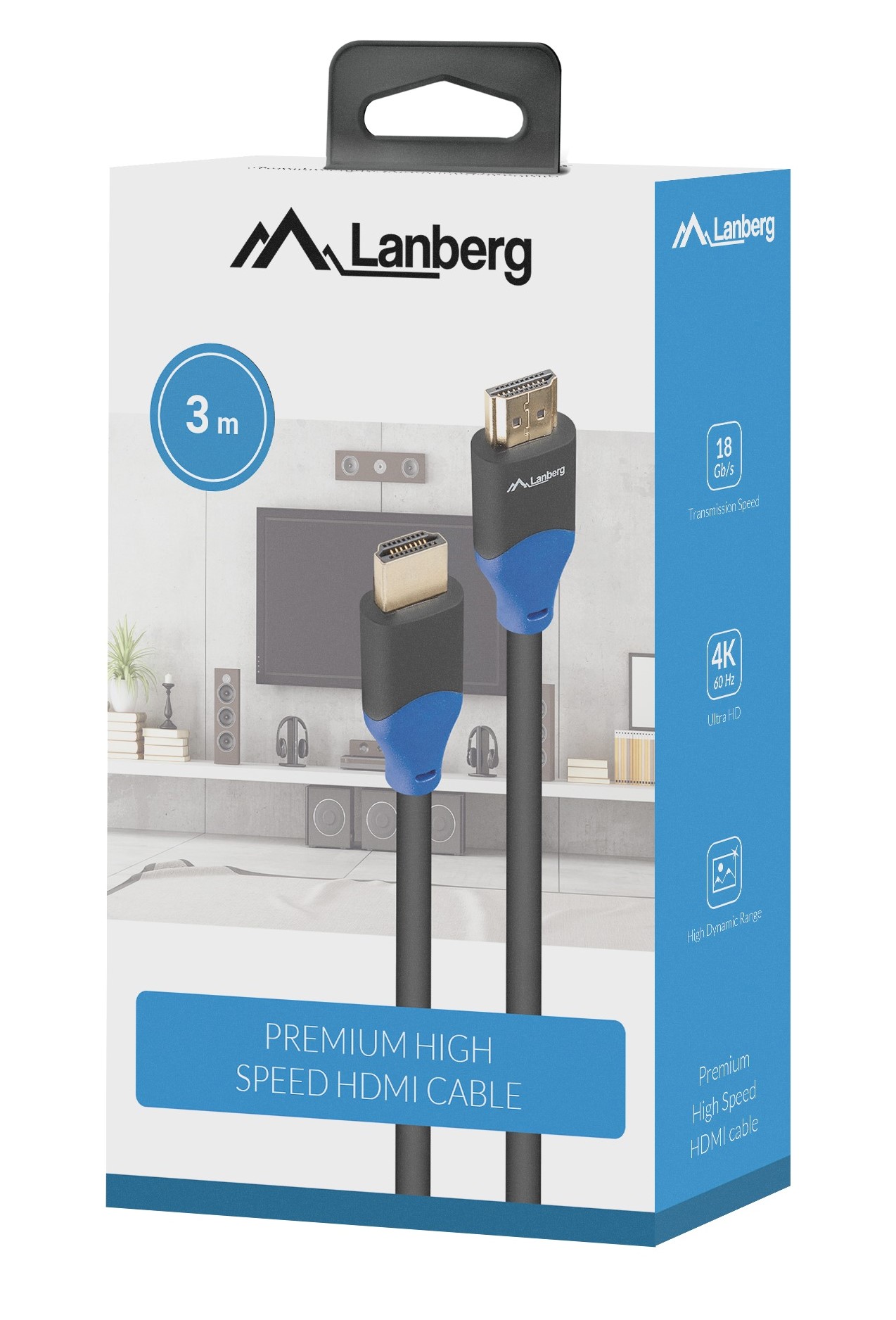 Lanberg HDMI Kabel 3,0m Premium High Speed