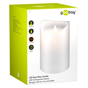 Goobay batteridrivna LED-blockljus, Vit, 10 x 15 cm