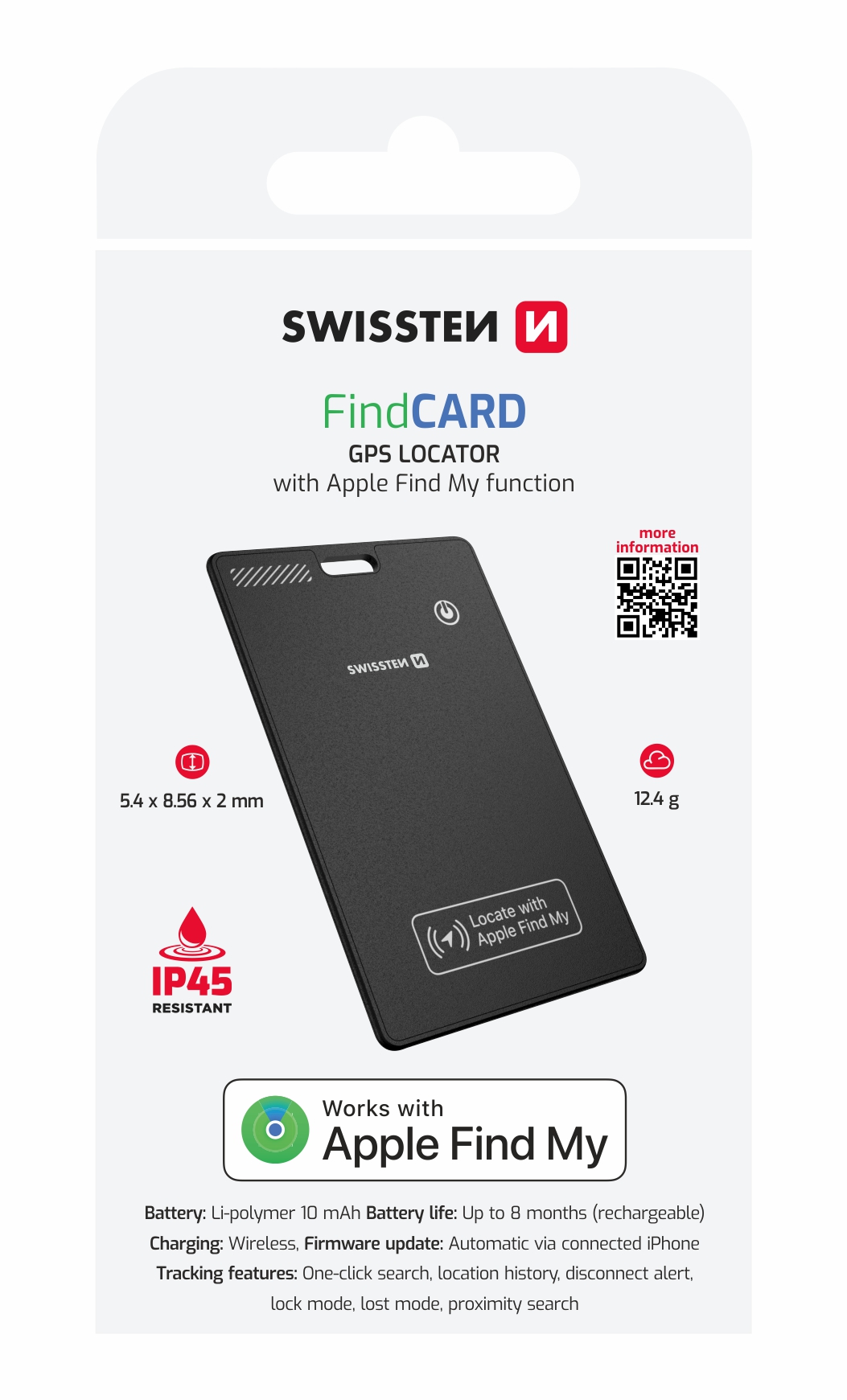 SWISSTEN FIND CARD Smart Tracker